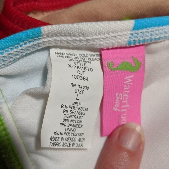 Waterfront Suit Striped Bikini Top Size Large New Without Tag - Picture 6 of 6